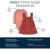 imageGerber babygirls Toddler 2 Piece Overall Dress SetOrange Leaves