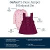 imageGerber babygirls Toddler 2 Piece Overall Dress SetPurple Floral