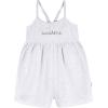imageGerber babygirls Toddler 2pack Sleeveless Romper JumpsuitLight Grey and Sand Dollars