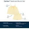 imageGerber babygirls Toddler Sleeveless Tank Top and Shorts SetYellow