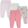imageGerber Baby Girls 4Pack Microfleece PantsFloral