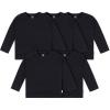 imageGerber Baby Toddler 5Pack Solid Long Sleeve TShirts Jersey 160 GSMBlack