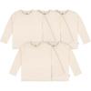 imageGerber Baby Toddler 5Pack Solid Long Sleeve TShirts Jersey 160 GSMNatural