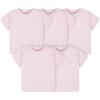 imageGerber Baby Toddler 5Pack Solid Short Sleeve TShirts Jersey 160 GSMLight Pink