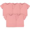 imageGerber Baby Toddler 5Pack Solid Short Sleeve TShirts Jersey 160 GSMMauve Pink