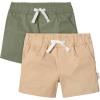 imageGerber Baby Toddler Unisex Stretch Chino ShortsOliveDark Khaki