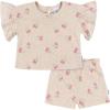 imageGerber babygirls Shirt and Shorts SetHeather Strawberry