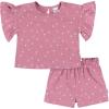 imageGerber babygirls Shirt and Shorts SetPink Flower