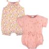 imageGerber babygirls Sleeveless and Short Sleeve Romper SetRetro Floral