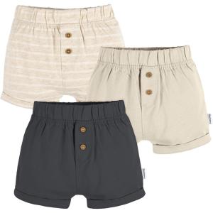 imageGerber Baby Boys 3Pack Knit ShortsGrey
