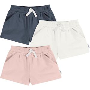 imageGerber Baby Girls 3Pack Knit ShortsWhite