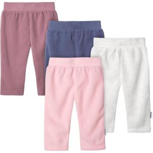 imageGerber Baby Girls 4Pack Microfleece PantsPink