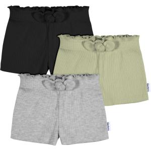 imageGerber Baby Girls Toddler 3Pack Pullon Knit ShortsGreen