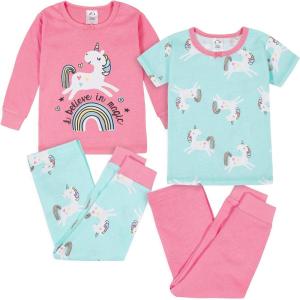 imageGerber Baby Girls Toddler Snug Fit 4Piece Pajama SetUnicorn Magic Pink