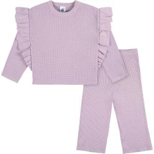 imageGerber Baby Girls Toddler Sweater Knit Top and Cropped Pant SetLavender