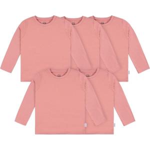 imageGerber Baby Toddler 5Pack Solid Long Sleeve TShirts Jersey 160 GSMPink