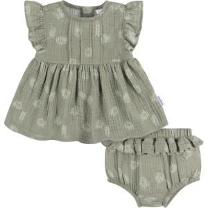 imageGerber babygirls 2 Piece Dress and Diaper Cover SetPalms