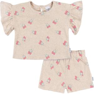 imageGerber babygirls Shirt and Shorts SetHeather Strawberry
