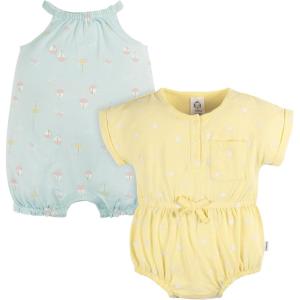 imageGerber babygirls Sleeveless and Short Sleeve Romper SetSailboats