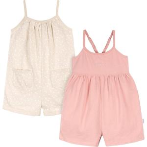 imageGerber babygirls Toddler 2pack Sleeveless Romper JumpsuitRose Pink Dots