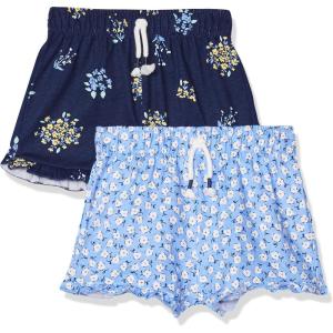 imageGerber babygirls unisexbaby 2pack Pullon ShortsBlue Floral