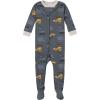 image2Pack Baby ampamp Toddler Boys Camo Snug Fit Footed Cotton PajamasDump Truck Grey