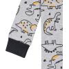 image2Pack Baby ampamp Toddler Boys Camo Snug Fit Footed Cotton PajamasGrey Dinos Black Stripe Grey