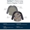 imageGerber Baby Boys Toddler 2Pack Long Sleeve Pocket TeesGreen Camo
