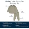 imageGerber Baby Boys Toddler 2Piece Long Sleeve Tee ampamp PullOn Jogger Set