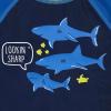 imageGerber Baby Boys Toddler Long Sleeved Rashguard Swim Bathing Suit SetBlue and White Sharks
