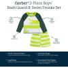 imageGerber Baby Boys Toddler Long Sleeved Rashguard Swim Bathing Suit SetGreen Gator