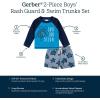 imageGerber Baby Boys Toddler Long Sleeved Rashguard Swim Bathing Suit SetGreen Turtles