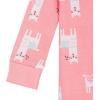 imageGerber Baby Girls 2Pack Footed PajamasLlama Pink