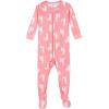 imageGerber Baby Girls 2Pack Footed PajamasLlama Pink