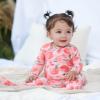 imageGerber Baby Girls Toddler ButterySoft Snug Fit Footed Pajamas with Viscose Made with EucalyptusJust Peachy