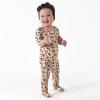 imageGerber Baby Girls Toddler ButterySoft Snug Fit Footed Pajamas with Viscose Made with EucalyptusSpotted Leopard