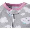 imageGerber Baby Girls Toddler Loose Fit Flame Resistant Fleece Footed Pajamas 2PackBluePink Clouds
