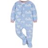 imageGerber Baby Girls Toddler Loose Fit Flame Resistant Fleece Footed Pajamas 2PackCutie Blue