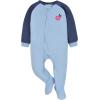 imageGerber Baby Girls Toddler Loose Fit Flame Resistant Fleece Footed Pajamas 2PackFloral Blue
