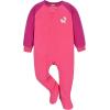 imageGerber Baby Girls Toddler Loose Fit Flame Resistant Fleece Footed Pajamas 2PackPink Floral Fox