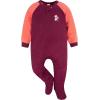 imageGerber Baby Girls Toddler Loose Fit Flame Resistant Fleece Footed Pajamas 2PackPurple Flower Toss