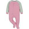 imageGerber Baby Girls Toddler Loose Fit Flame Resistant Fleece Footed Pajamas 2PackRainbow Green