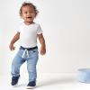 imageGerber Baby Toddler Rib Waist Stretch Denim Skinny JeansLight Blue Denim