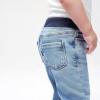 imageGerber Baby Toddler Rib Waist Stretch Denim Skinny JeansLight Blue Denim