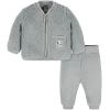 imageGerber Baby ampamp Toddler Boys Sherpa Jacket and Jogger Pant SetKind Human Gray