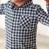 imageGerber Baby and Toddler Boys Long Sleeve Button Up Plaid ShirtBlue Plaid
