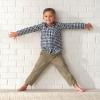 imageGerber Baby and Toddler Boys Long Sleeve Button Up Plaid ShirtBlue Plaid