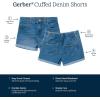 imageGerber Baby and Toddler Girls Cuffed Denim ShortsLight Blue Denim Wash