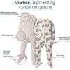 imageGerber BabyBoys 4Pack Footed PajamasBears  Trucks Grey
