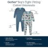 imageGerber BabyBoys 4Pack Footed PajamasDino and Arctic Animals